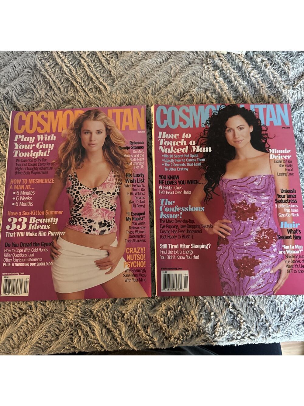 Cosmopolitan April/July 2000 Minnie Driver & Rebecca Romijn-Stamos Fashion Icon